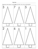 Christmas Tree Math- Number ID, More, Less