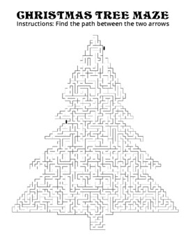 Christmas Tree Maze by Peppermint Puzzles | Teachers Pay Teachers