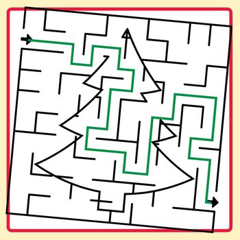 Christmas Tree Maze Set 3 Mazes Clip Art Set for Commercial Use | TpT