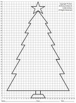 christmas tree coordinate drawing coordinate graphing mystery picture