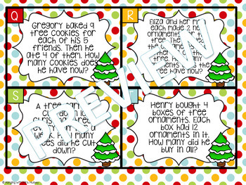 Christmas Tree Multiplication Scoot by Hanging with Mrs Hulsey | TpT