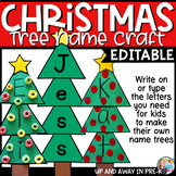 Christmas Tree Name Craft - Preschool Holiday Activity