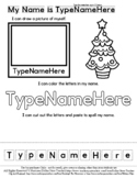 Christmas Tree - Name Practice Editable Sheet - #60CentFinds  *d