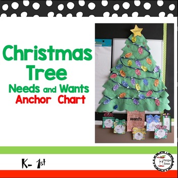 Preview of Christmas Tree Needs and Wants Anchor Chart Project First Grade