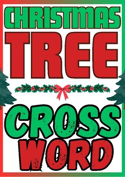 Christmas Tree No Prep CrossWord Puzzle Worksheets Activity Morning Work