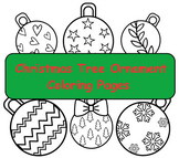 Christmas Tree Ornament Coloring Pages Large Winter Time D