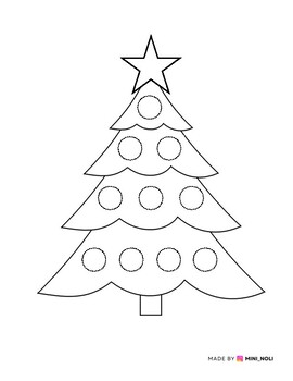 Christmas Tree: Ornament Dot Painting by mininoli | TPT