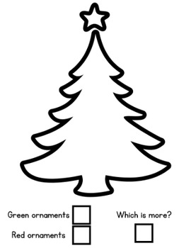 Preview of Christmas Tree Ornaments Comparing Numbers - Greater than/Less than