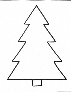 Christmas Tree Outline Free PDF Printable by Bless This Toddler Mess