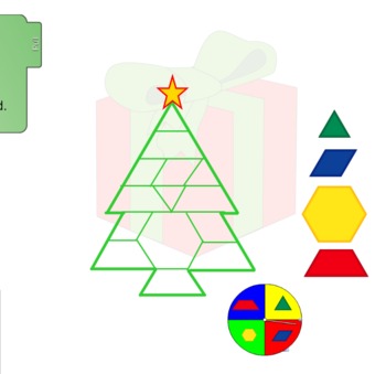 Preview of Christmas Tree Pattern Block Fill in