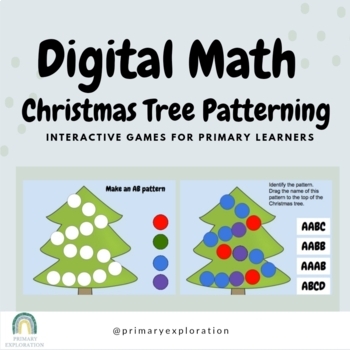 Preview of Christmas Tree Patterning: Interactive Game {Google Slides/Google Classroom}