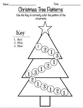 Christmas Tree Patterns by Miss P's Education Corner | TpT