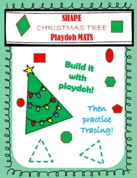 Preview of Christmas Tree Playdoh Shape Mats