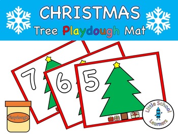 Christmas Tree Playdough Mat by Little School Learners | TPT