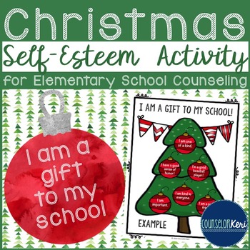 Preview of Christmas Tree Self Esteem Activity - Elementary School Counseling