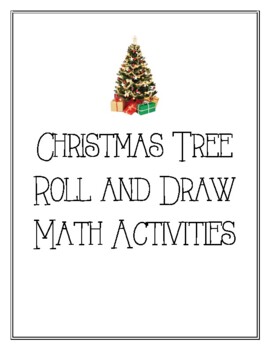 Preview of Christmas Tree Roll & Draw Math Set: Add, Subtract, Multiply, Even/Odd, Negative