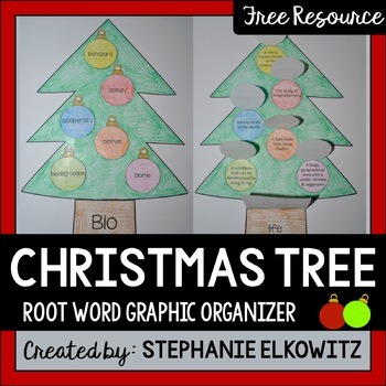 Preview of Christmas Tree Graphic Organizer