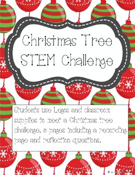 Preview of Christmas Tree STEM Challenge (STEAM)
