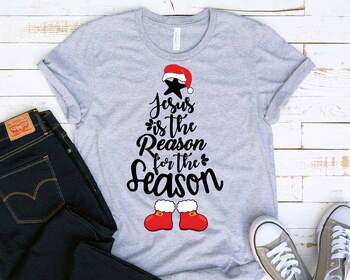 Christmas Tree SVG Jesus is the reason for the season 1582S by hamhamart