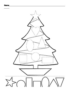 Preview of Christmas Tree Shapes Cut and Paste