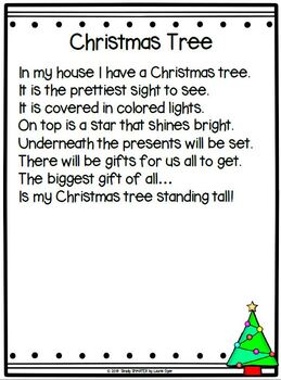 Christmas Tree Song, Poem, Poetry Writing, and Craft | TpT