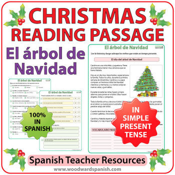 Preview of Christmas Tree - Spanish Reading Passage - El árbol de Navidad