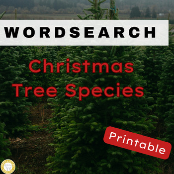 Preview of Christmas Tree Species Word Search | Agriculture Holiday No-Prep Activity