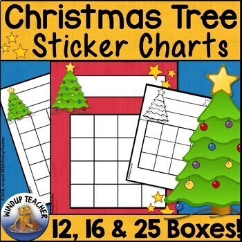 Printable Christmas tree stickers