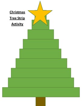 Preview of Christmas Tree Strip Activity