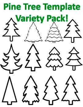 Preview of Christmas Tree Templates Pine Tree Templates Evergreen Tree Templates Outlines