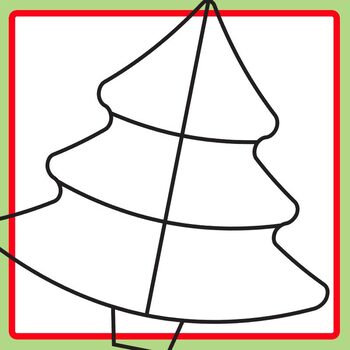 Christmas Tree Templates - Sectioned / Divided Xmas Tree Blank Clip Art
