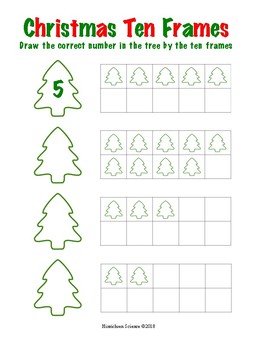 Preview of Christmas Tree Ten Frames - 2