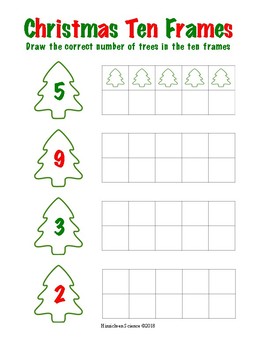 Preview of Christmas Tree Ten Frames