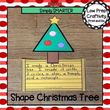Preview of Christmas Tree Themed Cut and Paste Shape Math Craftivity
