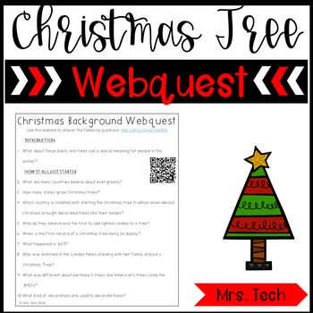 Preview of Christmas Tree Webquest