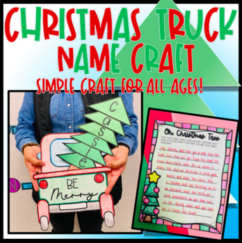 Preview of Christmas Tree Winter Name Craft For Hallway, Bulletin Board, Writing Prompt