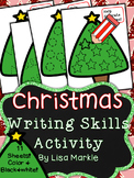 Christmas Tree Writing Skills Center Activity for Preschool