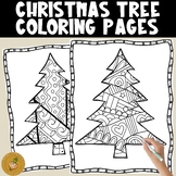 Christmas Tree Zentangle Coloring Pages - Mindfulness Mand
