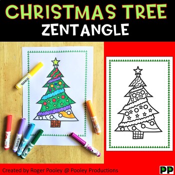 christmas zentangle worksheets  teaching resources  tpt