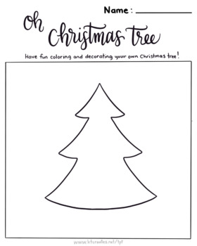 Christmas Tree decorating printable by KT Creates by Katie Bennett