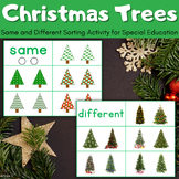 Christmas Trees Activity Autism Special Education Same and