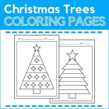 Preview of Christmas Trees Coloring Pages - Activity Sheets