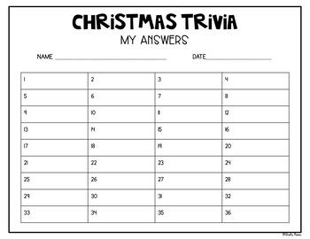 Free Christmas Trivia Christmas Activities By Shelly Rees Tpt