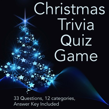 Preview of Christmas Trivia Quiz Game (33 Questions)