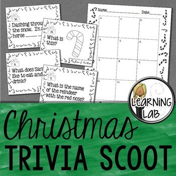 Christmas Trivia Scoot Game By Learning Lab Teachers Pay Teachers