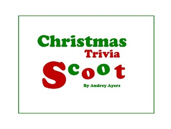 Preview of Christmas Trivia Scoot! Game-- Party Game, Rainy Day Game