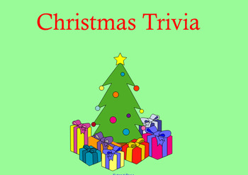 Preview of Christmas Trivia SmartBoard Activity