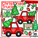 Christmas Truck Clipart {Christmas Tree Farm} Vintage Retr