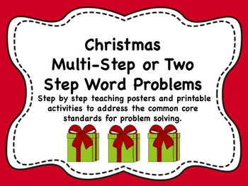 Preview of Christmas Two Part or Multi-Step Word Problems