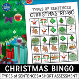 Christmas Types of Sentences Bingo Game